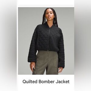 Lululemon women quilted bomber jacket
